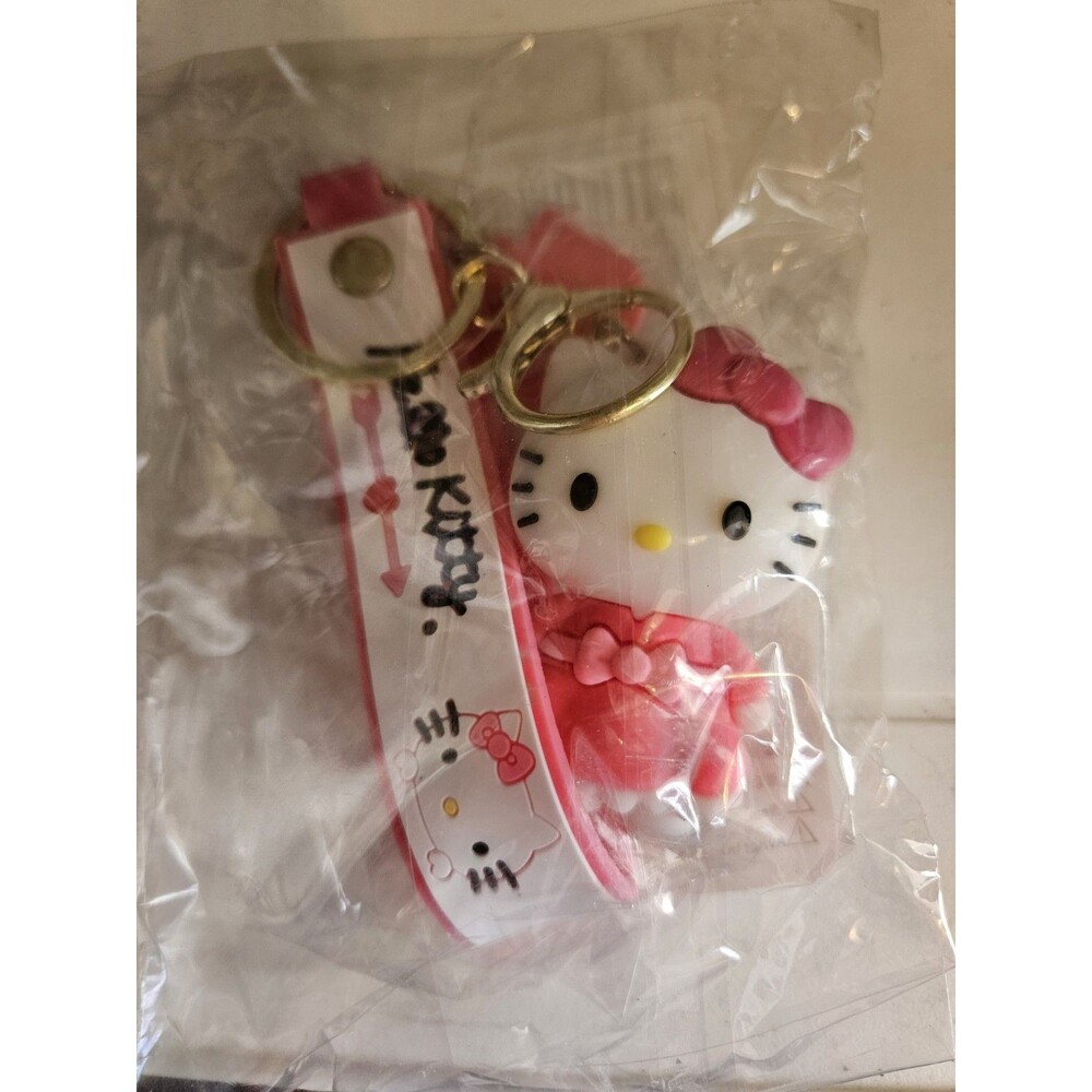 Hello Kitty Plush Keychain 6-inch Brand New - Pink Dress